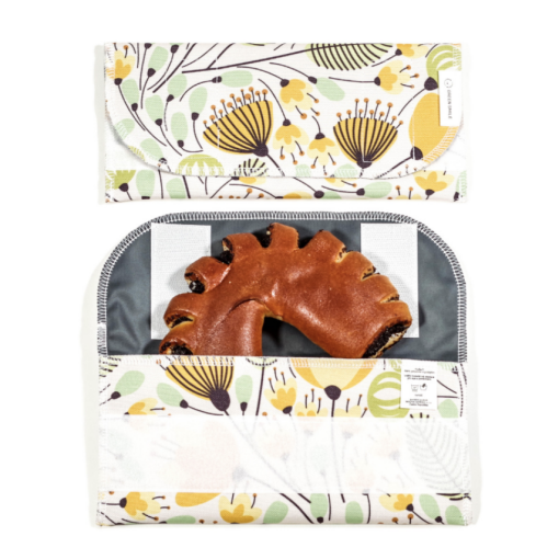 Svačinová kapsa dvojrohlík Žluté květy